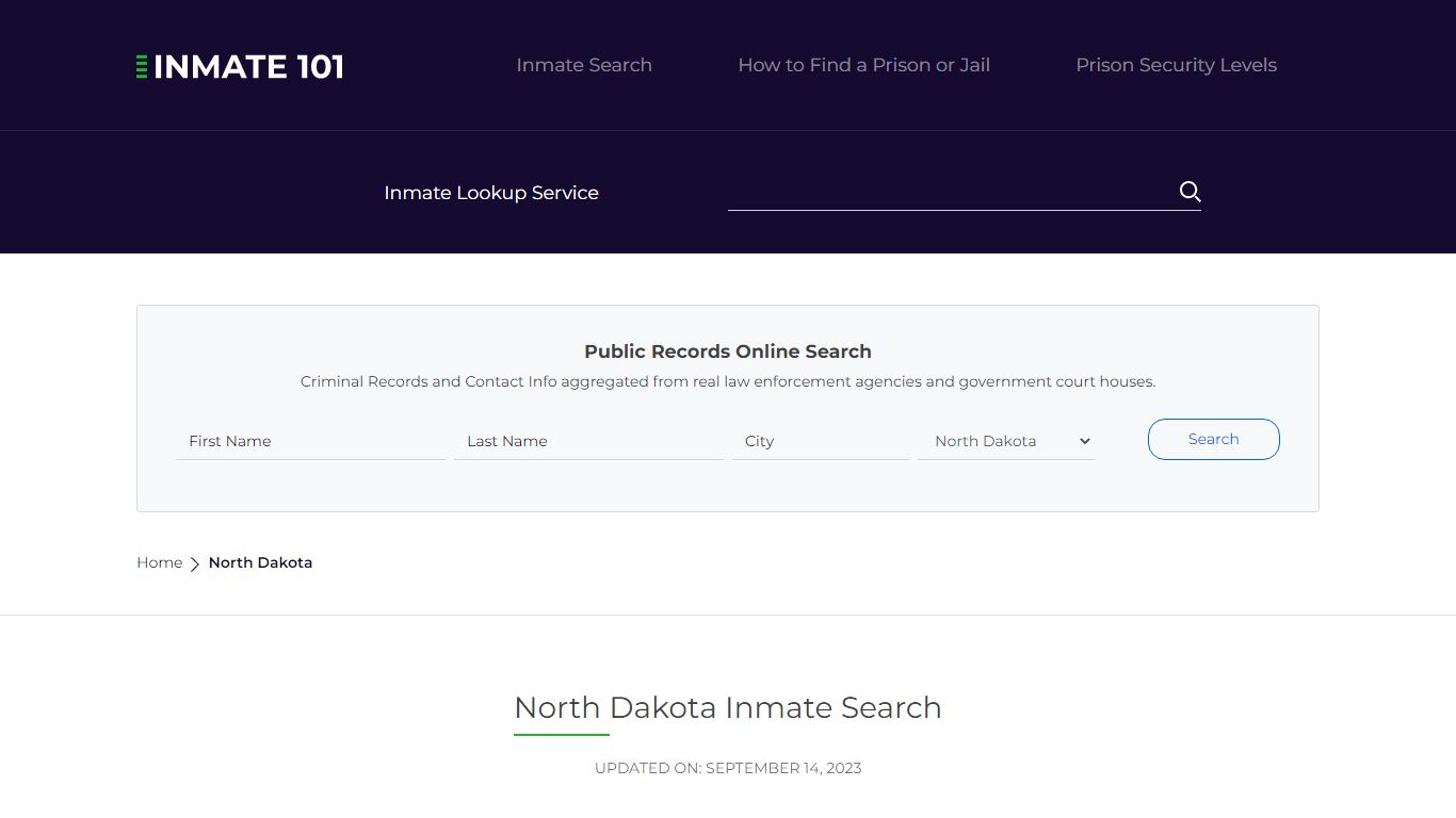 North Dakota Inmate Search – North Dakota Department of Corrections and ...